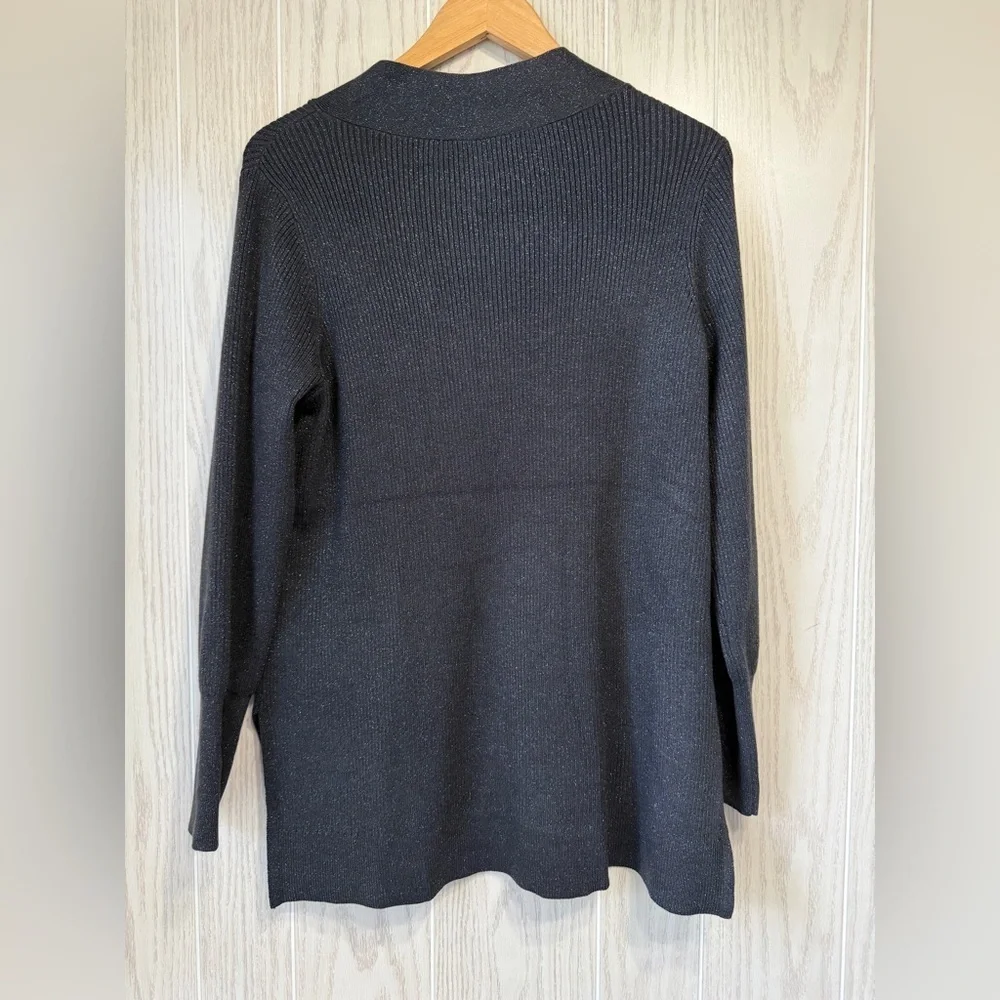 Soma Recycled Yarn Lurex Sweater Obsidian Gray Size M NWT